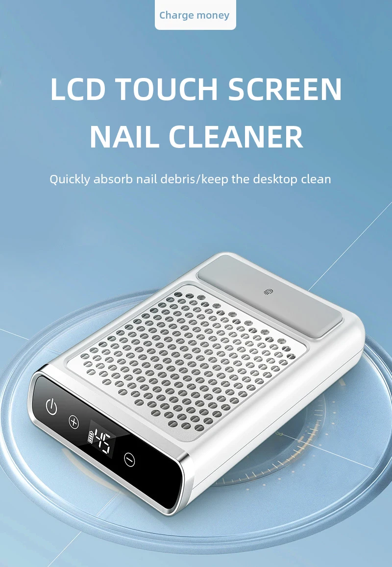 Powerful Nail Dust Vacuum Collector Professional Nail Dust Extractor With Reusable Filter Manicure Equipment Adjustable Speed