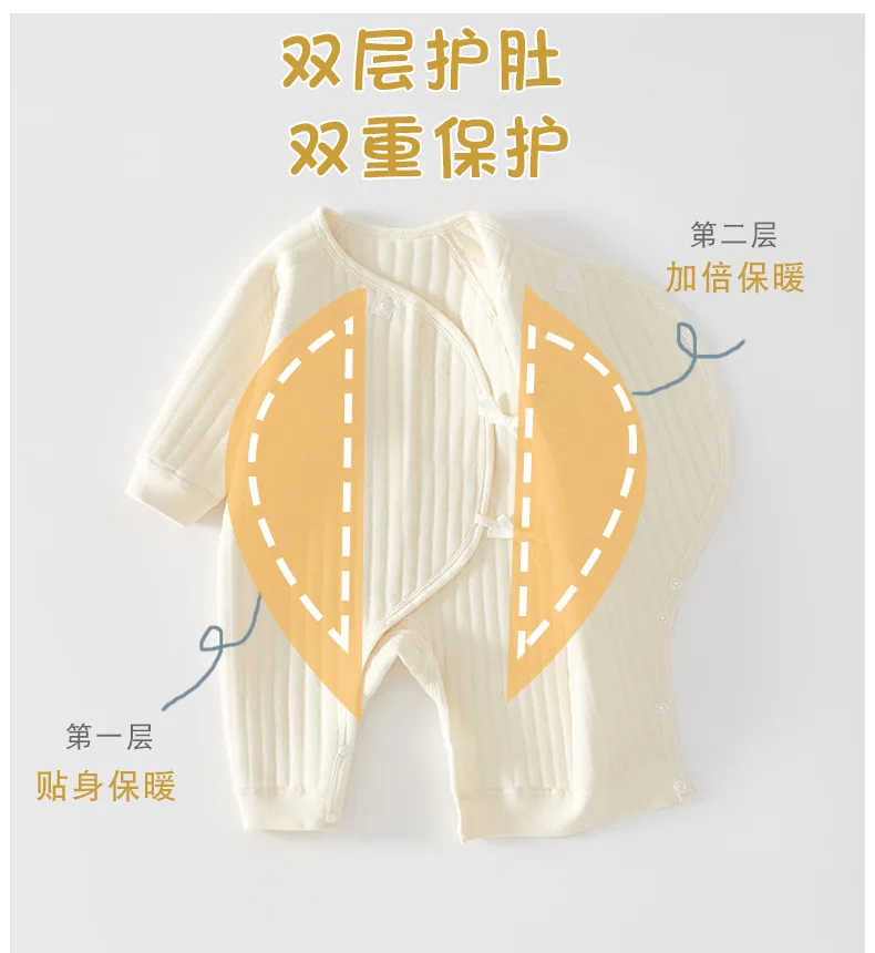 AYNIGIELL Autumn 0-6Months Baby Rompers Newborn Girls/Boys 100%Cotton Clothes of Long Seeve Infant Clothing