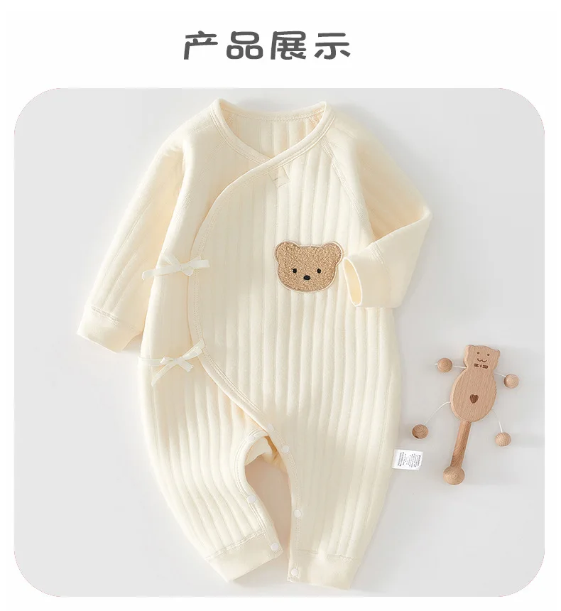 AYNIGIELL Autumn 0-6Months Baby Rompers Newborn Girls/Boys 100%Cotton Clothes of Long Seeve Infant Clothing