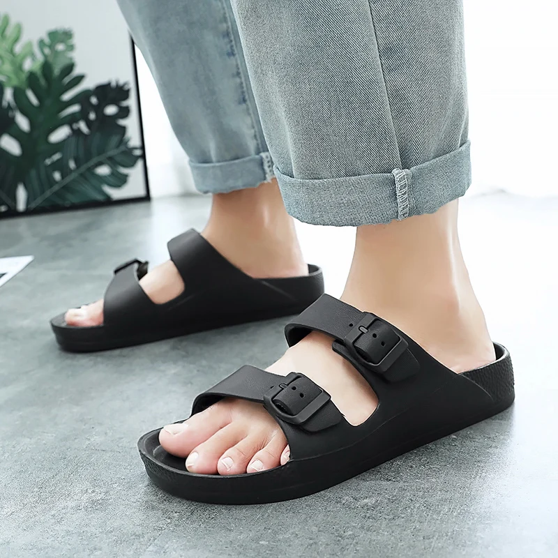 Summer Women Lightweight Rubber Slippers Clogs Garden Shoes Beach Sandals Indoor Home Slides Soft Free shipping Big Size 43 44