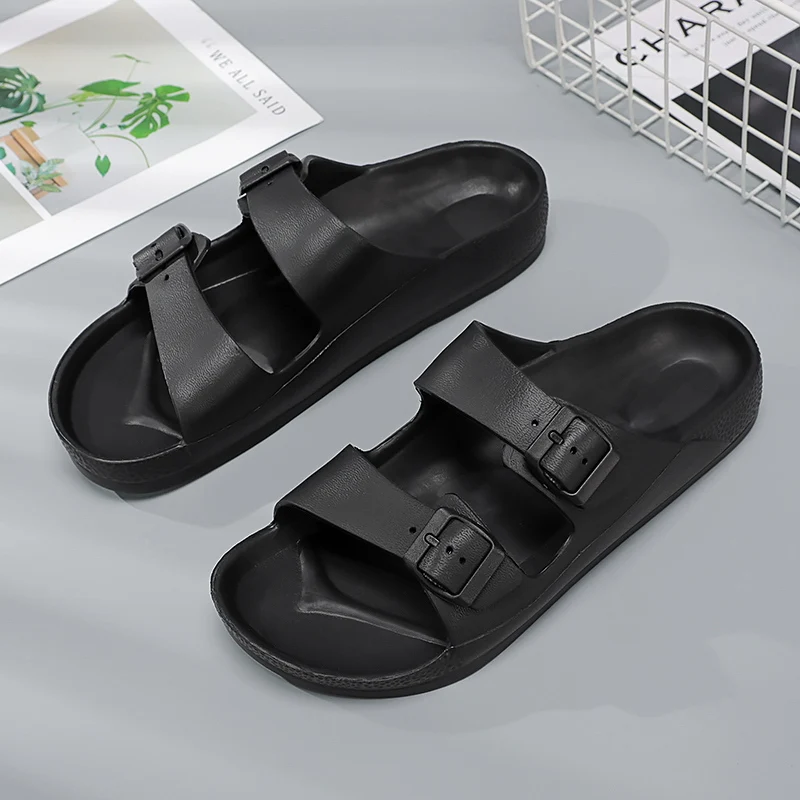 Summer Women Lightweight Rubber Slippers Clogs Garden Shoes Beach Sandals Indoor Home Slides Soft Free shipping Big Size 43 44