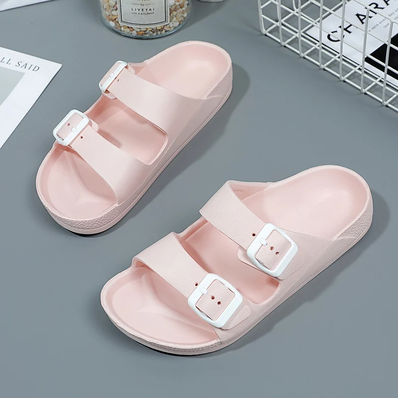 Summer Women Lightweight Rubber Slippers Clogs Garden Shoes Beach Sandals Indoor Home Slides Soft Free shipping Big Size 43 44