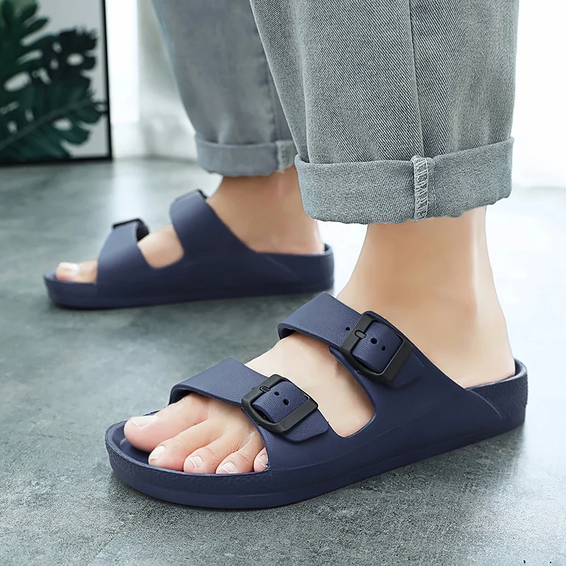 Summer Women Lightweight Rubber Slippers Clogs Garden Shoes Beach Sandals Indoor Home Slides Soft Free shipping Big Size 43 44