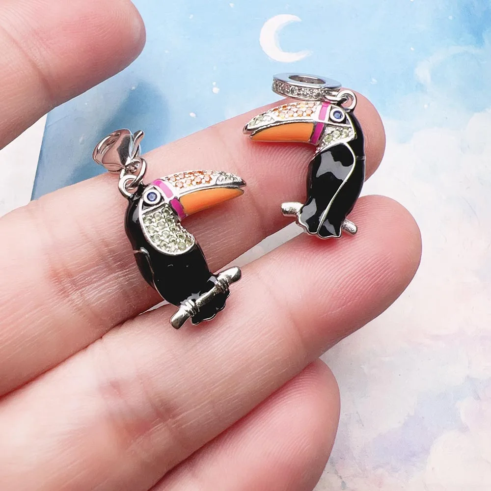 Colourful Touca Charms Pendant European Style Pure 925 Sterling Silver Cute Fashion Jewelry Club for Women & Men