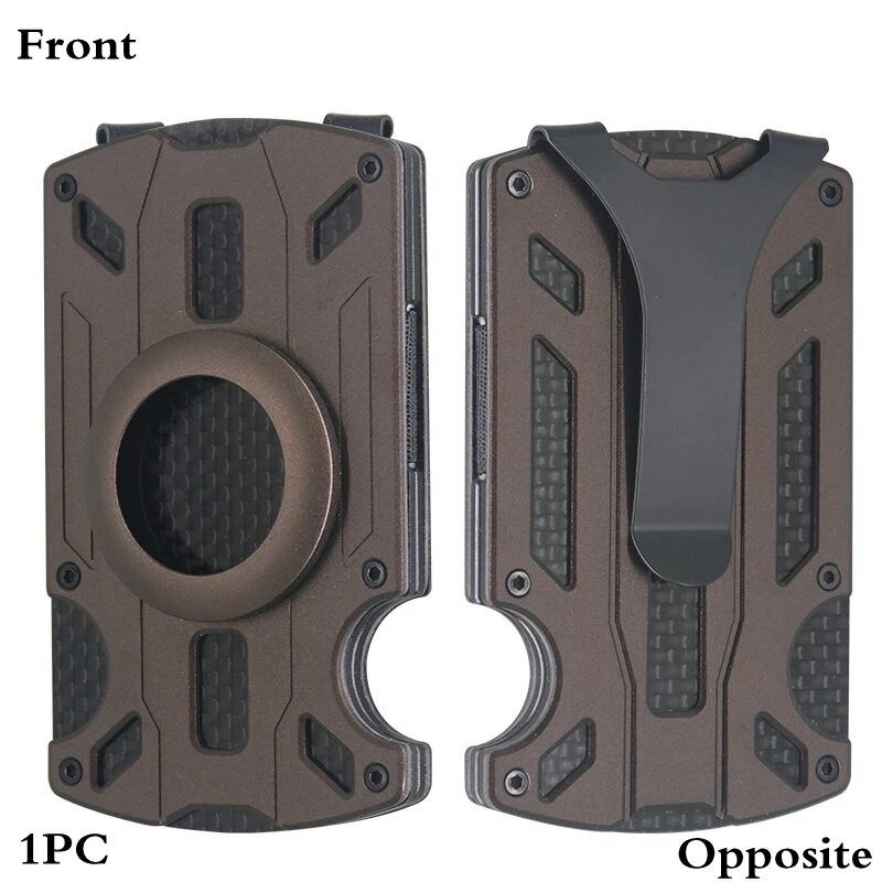 1PC For AirTag Wallet New Metal Men Credit ID Card Holder Case Slim Anti-lost Protective Air Tag Carteira Luxury