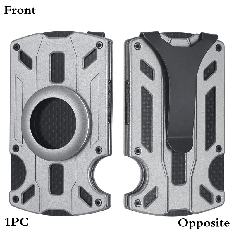 1PC For AirTag Wallet New Metal Men Credit ID Card Holder Case Slim Anti-lost Protective Air Tag Carteira Luxury