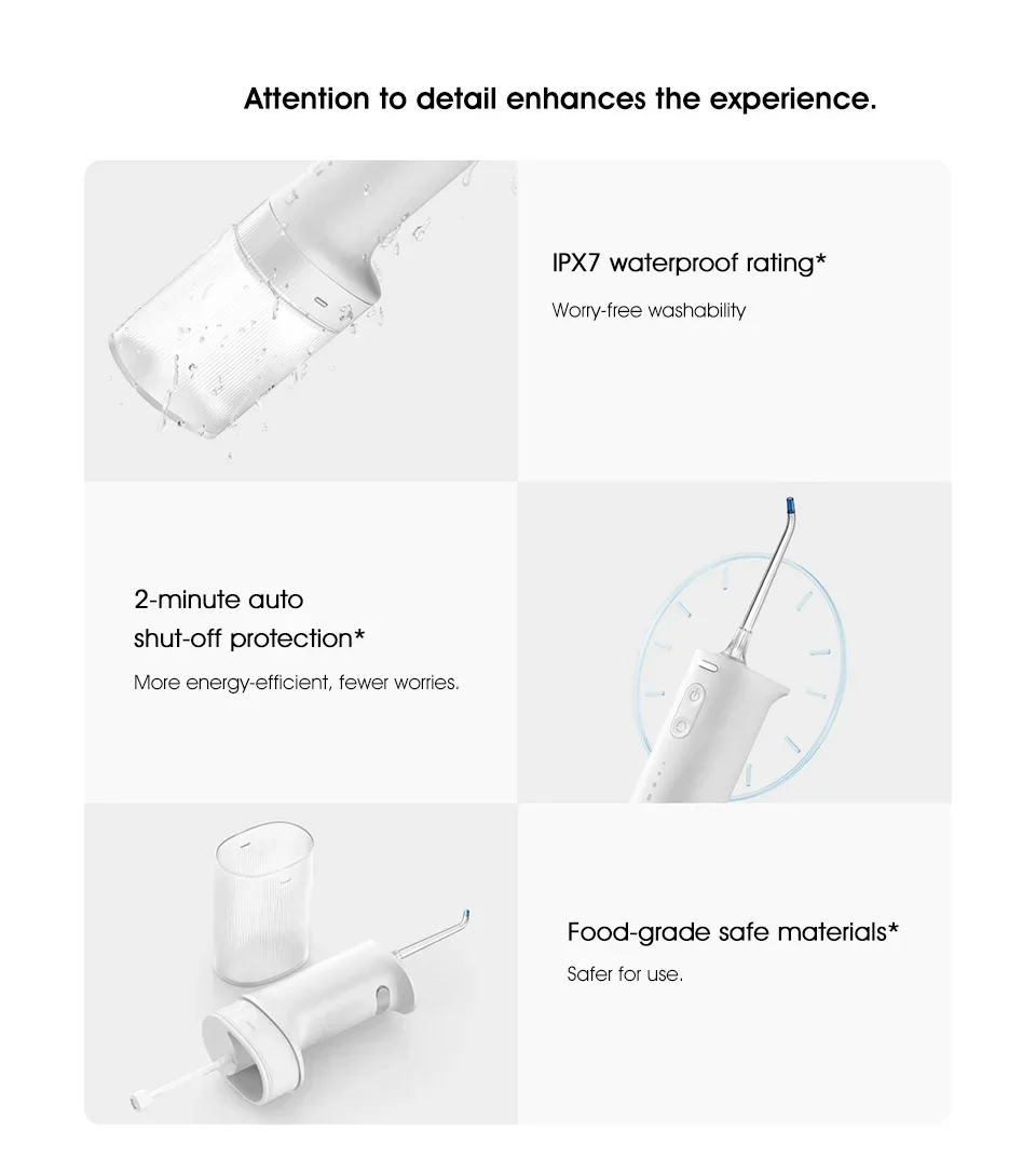 Mijia MEO701/MEO705 Portable Oral Irrigator Dental Teeth Whitening Flosser Tooth Cleaner Waterpulse Water Thread Teeth