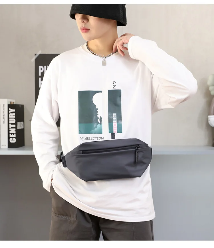 New Outdoor Casual Fashion Waist Bag Men's Shoulder Crossbody Bag Multi-purpose Waterproof Travel Chest Portable and Durable