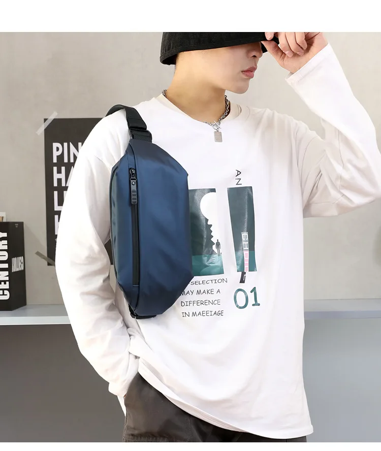 New Outdoor Casual Fashion Waist Bag Men's Shoulder Crossbody Bag Multi-purpose Waterproof Travel Chest Portable and Durable