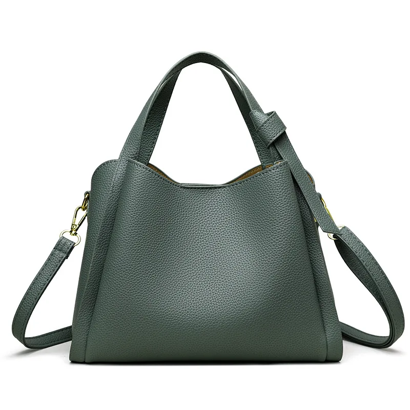 Retro Fashion Simple New Texture Large Capacity Shoulder Bag Women's Handbags Portable Messenger Bucket Bag