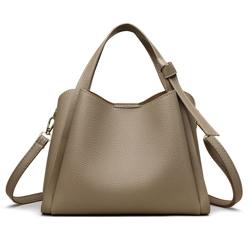 Retro Fashion Simple New Texture Large Capacity Shoulder Bag Women's Handbags Portable Messenger Bucket Bag