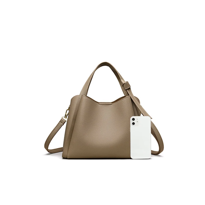 Retro Fashion Simple New Texture Large Capacity Shoulder Bag Women's Handbags Portable Messenger Bucket Bag