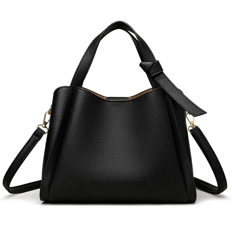 Retro Fashion Simple New Texture Large Capacity Shoulder Bag Women's Handbags Portable Messenger Bucket Bag