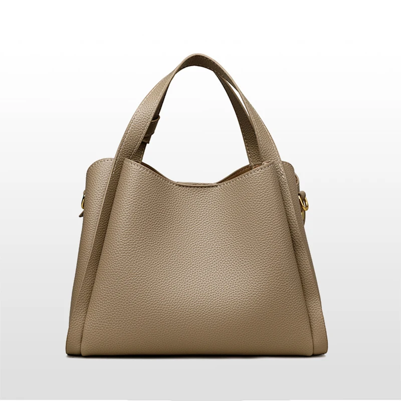 Retro Fashion Simple New Texture Large Capacity Shoulder Bag Women's Handbags Portable Messenger Bucket Bag