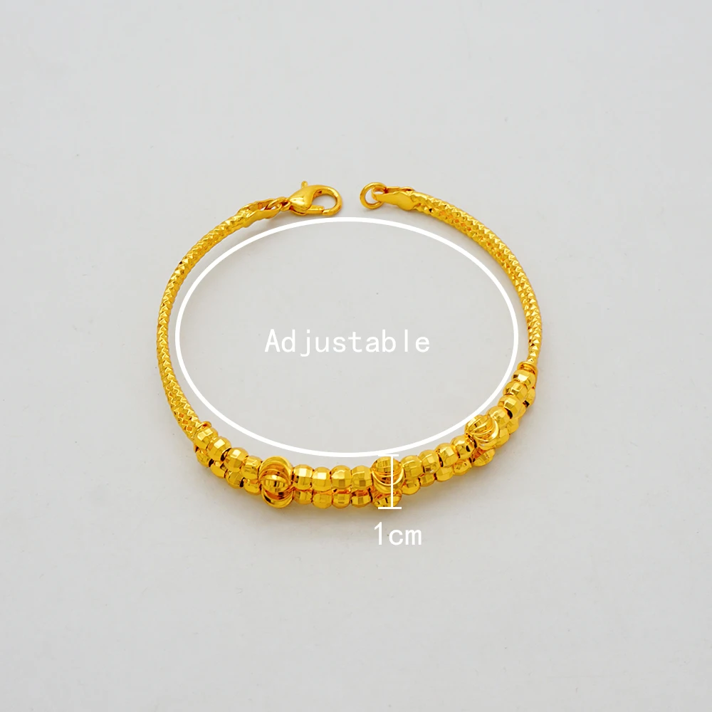 Luxury Classic Copper Gold Color Bracelet Dubai Saudi Trendy Bangle Bracelet For Bridal Bracelet Arabic Jewelry