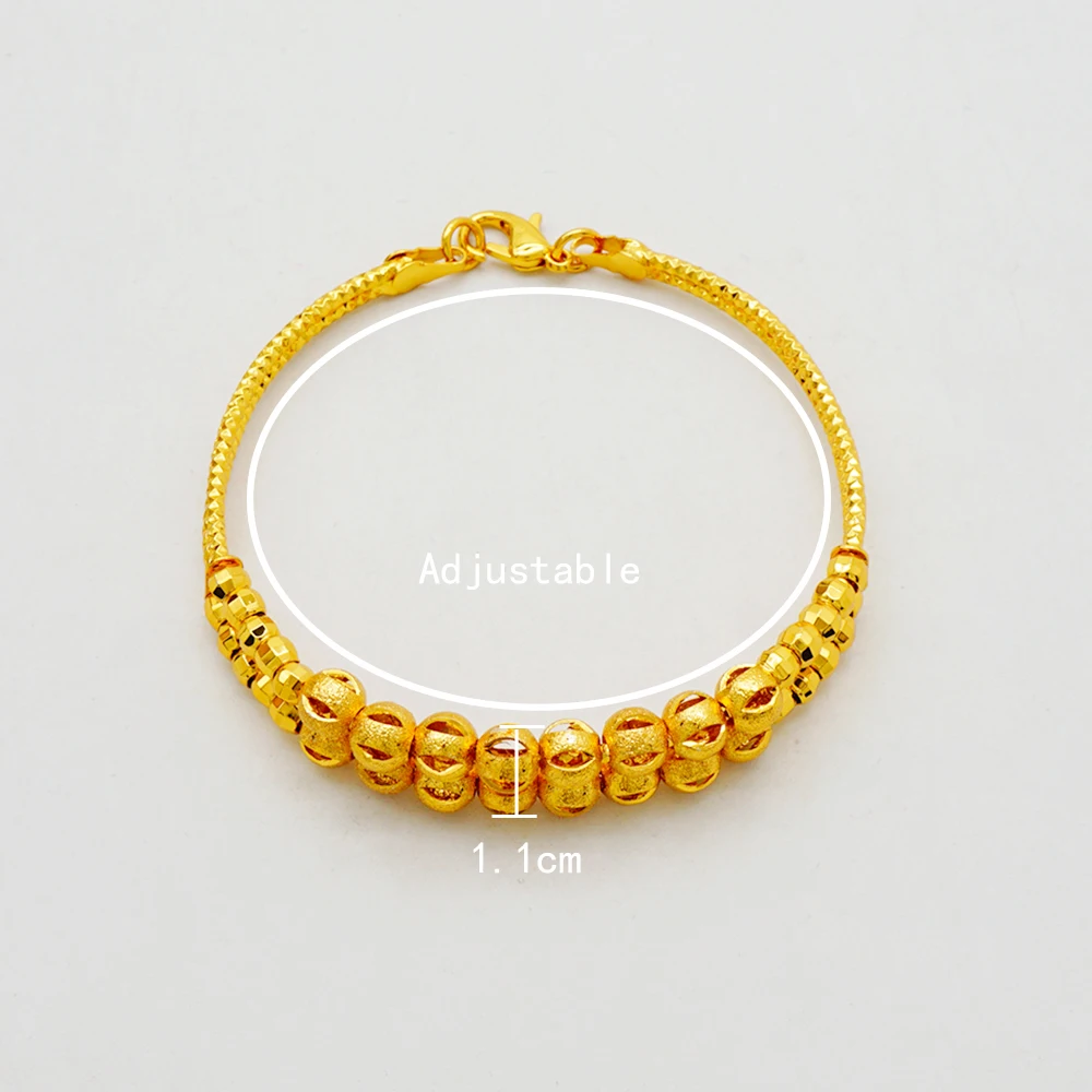 Luxury Classic Copper Gold Color Bracelet Dubai Saudi Trendy Bangle Bracelet For Bridal Bracelet Arabic Jewelry