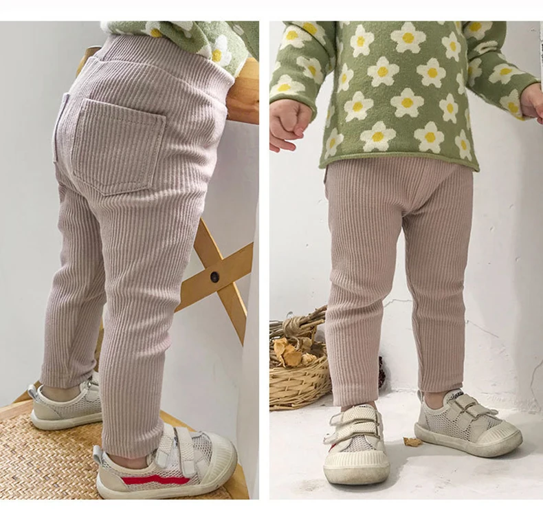 Baby Girls Boys Pants Kids High Waist Cotton Big PP Pant Spring and Autumn Girl Leggings Trousers Children Clothes 0-6 Years