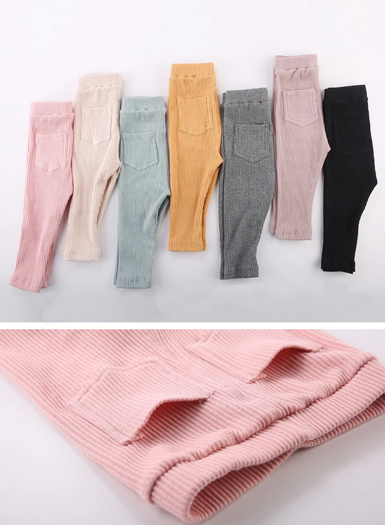 Baby Girls Boys Pants Kids High Waist Cotton Big PP Pant Spring and Autumn Girl Leggings Trousers Children Clothes 0-6 Years