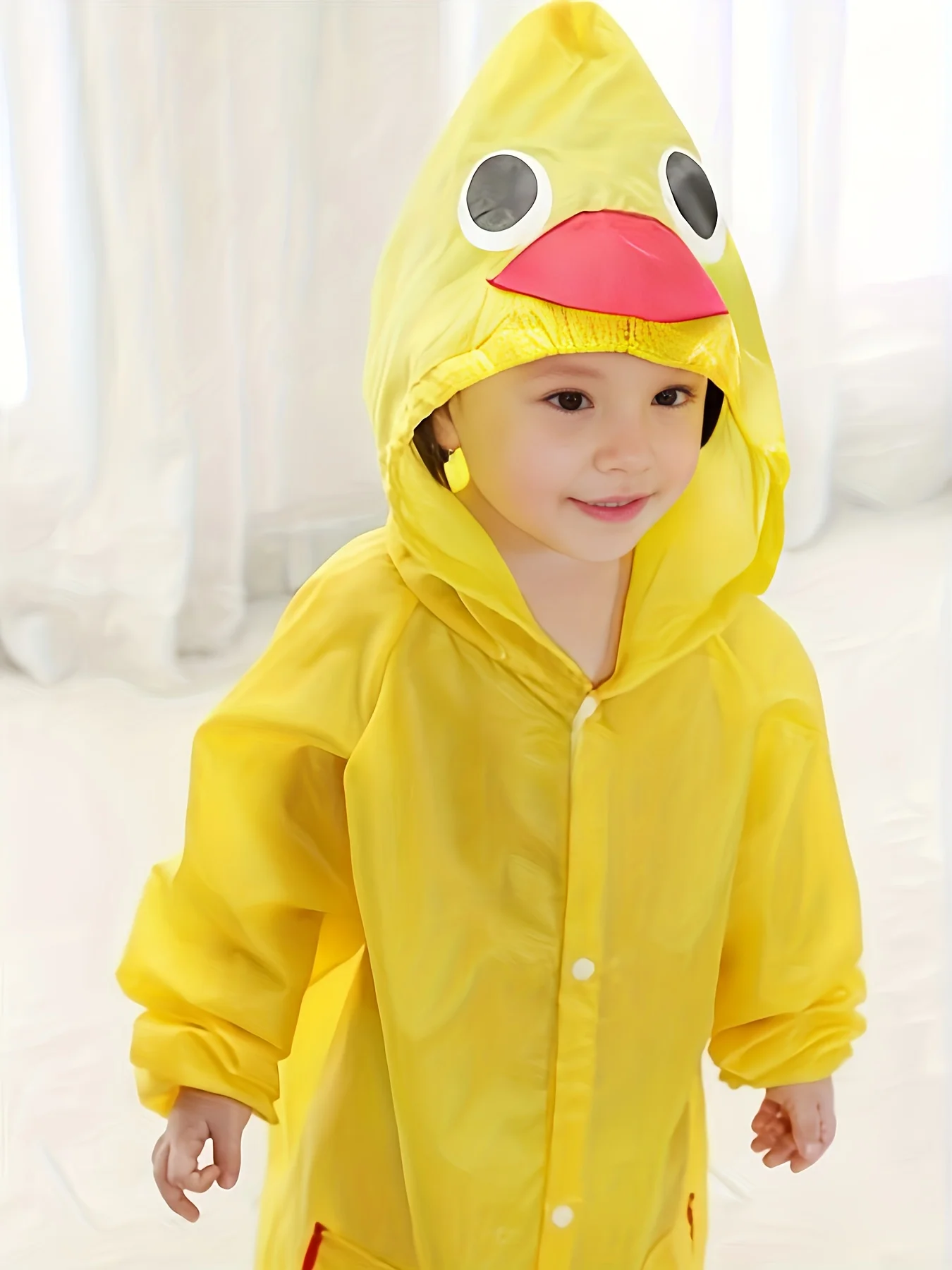 Boys Girls Rain Coat with Pocket Cartoon Animal Raincoat Kids Stylish Waterproof Rain Jacket Toddler Children Rain Poncho