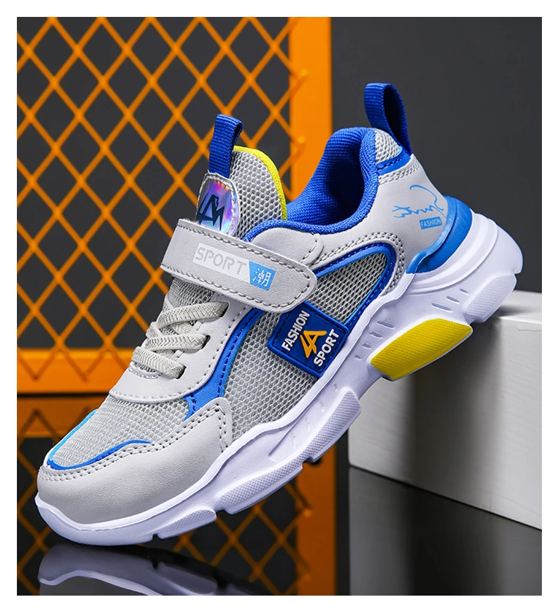Children's Shoes Boy Sneakers in the Spring and Autumn with Breathable Non-Slip Surface Pupil Cuhk Boy Fashion Shoes