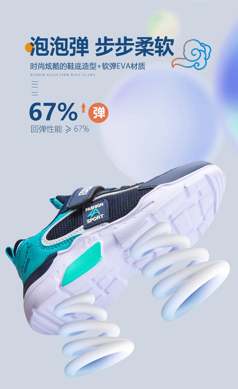 Children's Shoes Boy Sneakers in the Spring and Autumn with Breathable Non-Slip Surface Pupil Cuhk Boy Fashion Shoes