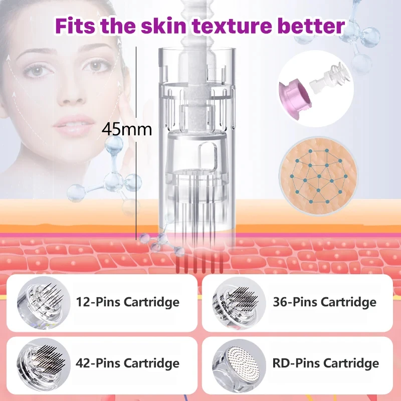Authentic Dr. Pen Ultima M7 12Pcs 0.25mm Needles Multi-function Facial Mesotherapy Skin Wireless Electric Derma Beauty Device