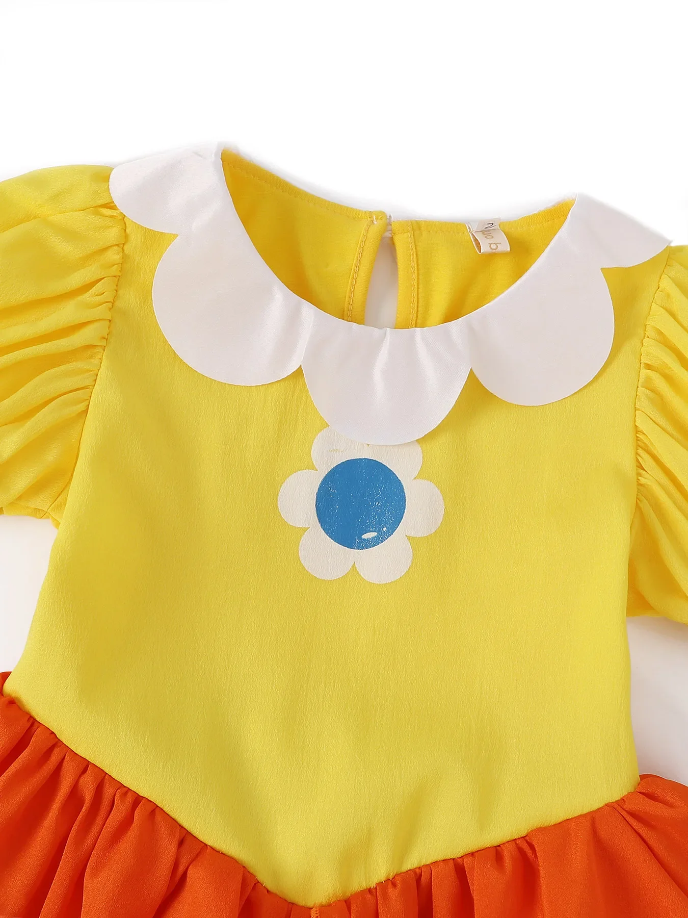 Rosalina Dress Girls Peach Costume Daisy Cosplay Children Birthday Party Carnival Fancy Outfit