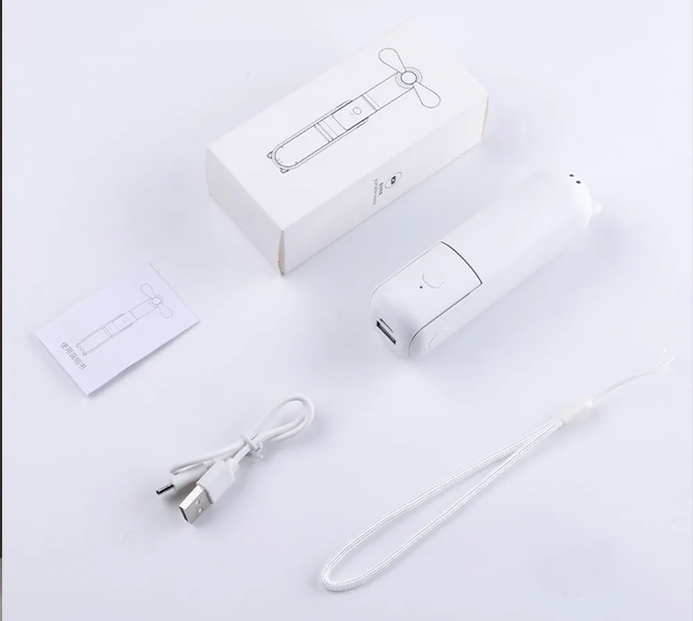 Portable Fan Super Mini Handheld Fan USB Rechargeable Fan Foldable Hand Held Small Pocket Fan with 2000mAh Power Bank 3 Gears