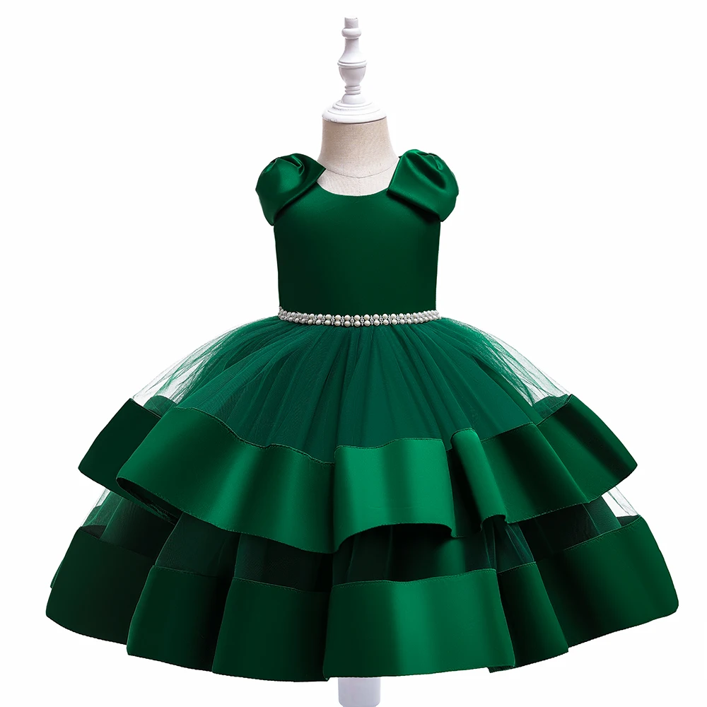Summer Kids Dress For Girls Princess Wedding Prom Gown Bow Elegant Girl Birthday Party Dresses Children Christmas Costumes 3-10Y
