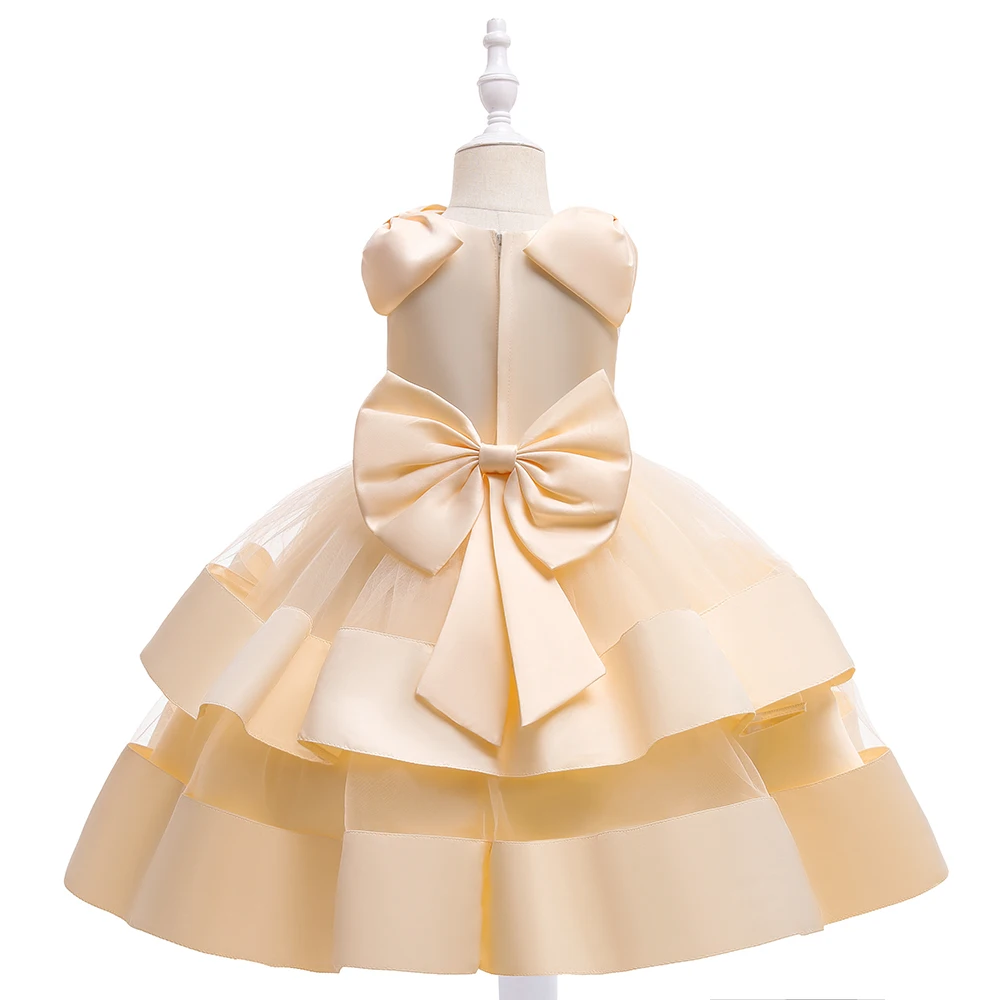 Summer Kids Dress For Girls Princess Wedding Prom Gown Bow Elegant Girl Birthday Party Dresses Children Christmas Costumes 3-10Y