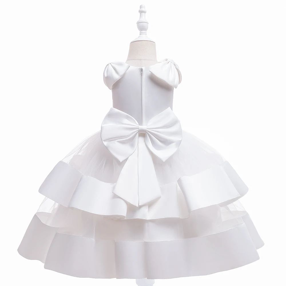 Summer Kids Dress For Girls Princess Wedding Prom Gown Bow Elegant Girl Birthday Party Dresses Children Christmas Costumes 3-10Y