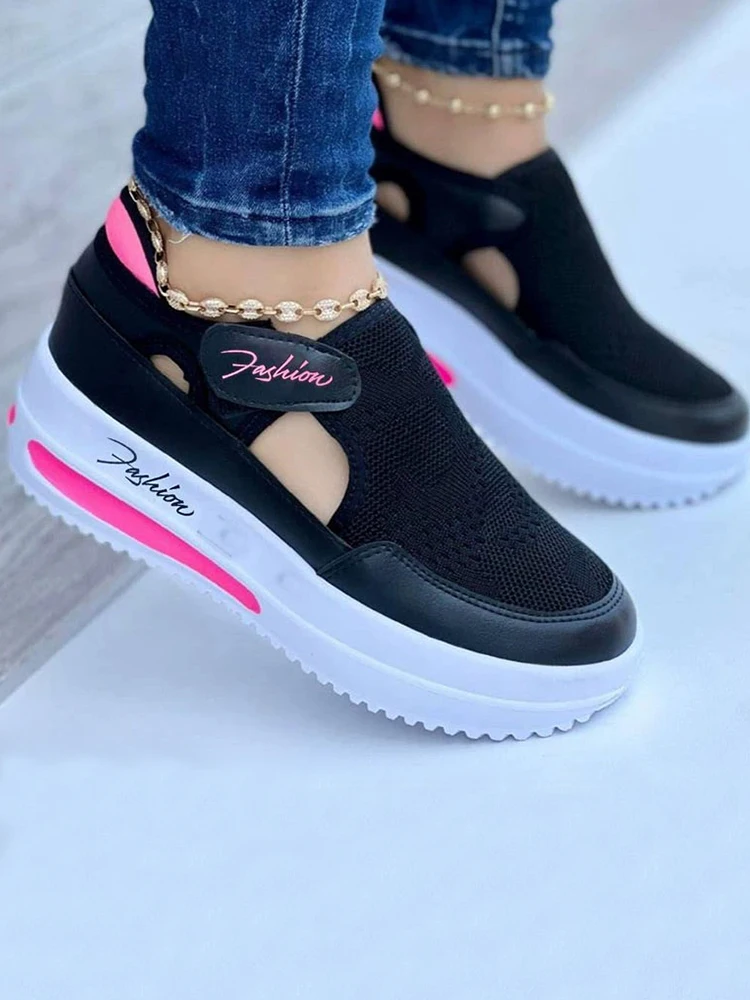 Red Sneakers Women Shoes Woman Tennis Shoes Canvas Shoe Female Casual Shoes Ladies Sport Shoes Platform Sneaker Hollow Out Shoes