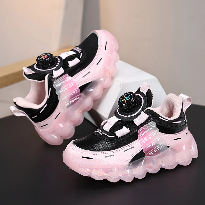 New Anti-skid Leather Kids Sneakers for 5-16Years Girls Casual Walking Footwear Non Slip Children Boys Sport Running Sneaker