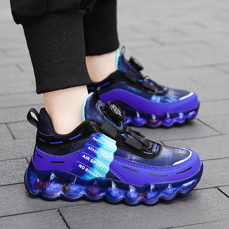 New Anti-skid Leather Kids Sneakers for 5-16Years Girls Casual Walking Footwear Non Slip Children Boys Sport Running Sneaker