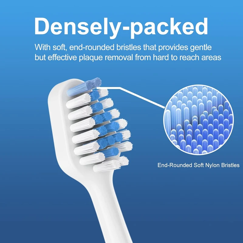 10 Pcs Replacements Toothbrush Heads Deep Clean Toothbruh Heads For AquaSonic Duo and Home Dental Center Electric Toothbruh