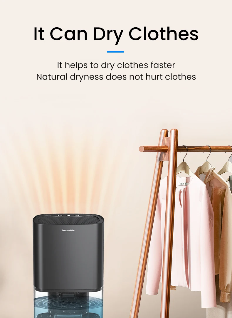 1000ml Capacity Moisture Dehumidifier Air Dryer Purifier Mute Anti-Mildew Air Dehumidifier For Office Kitchen Deodorizer Dryer