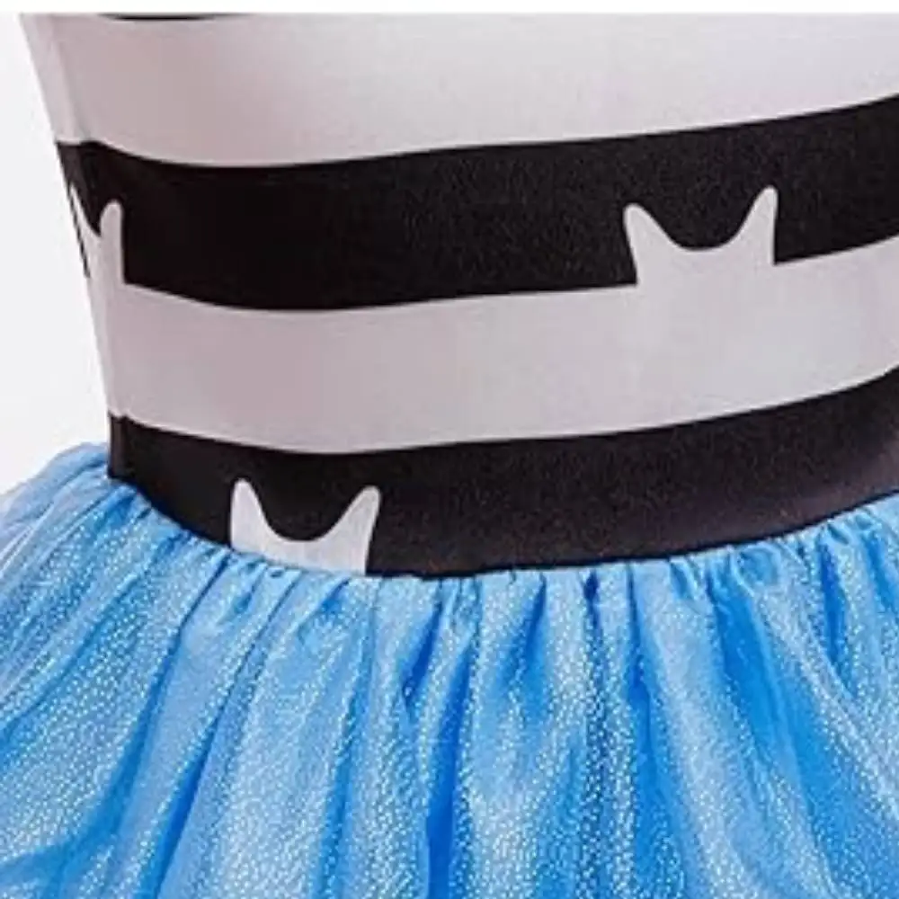 Baby Girls Cartoon Cat Mesh Dresses with Headband Party Halloween Christmas Children Doll Cosplay playhouse 2PCS Cosplay Costume