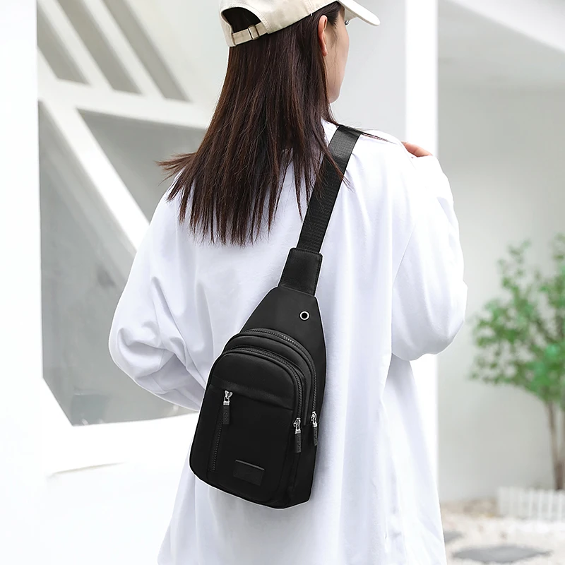 Women's Versatile Chest Bag New Trendy Nylon Cloth Single Shoulder Diagonal Cross Bag Fashionable Travel Chest Bag