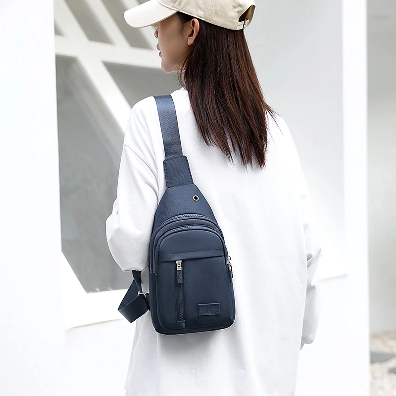 Women's Versatile Chest Bag New Trendy Nylon Cloth Single Shoulder Diagonal Cross Bag Fashionable Travel Chest Bag