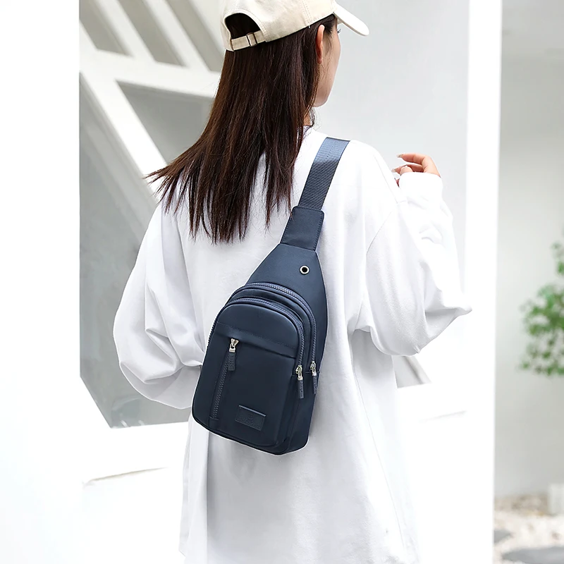 Women's Versatile Chest Bag New Trendy Nylon Cloth Single Shoulder Diagonal Cross Bag Fashionable Travel Chest Bag