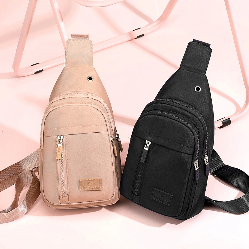 Women's Versatile Chest Bag New Trendy Nylon Cloth Single Shoulder Diagonal Cross Bag Fashionable Travel Chest Bag