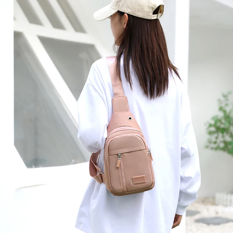 Women's Versatile Chest Bag New Trendy Nylon Cloth Single Shoulder Diagonal Cross Bag Fashionable Travel Chest Bag