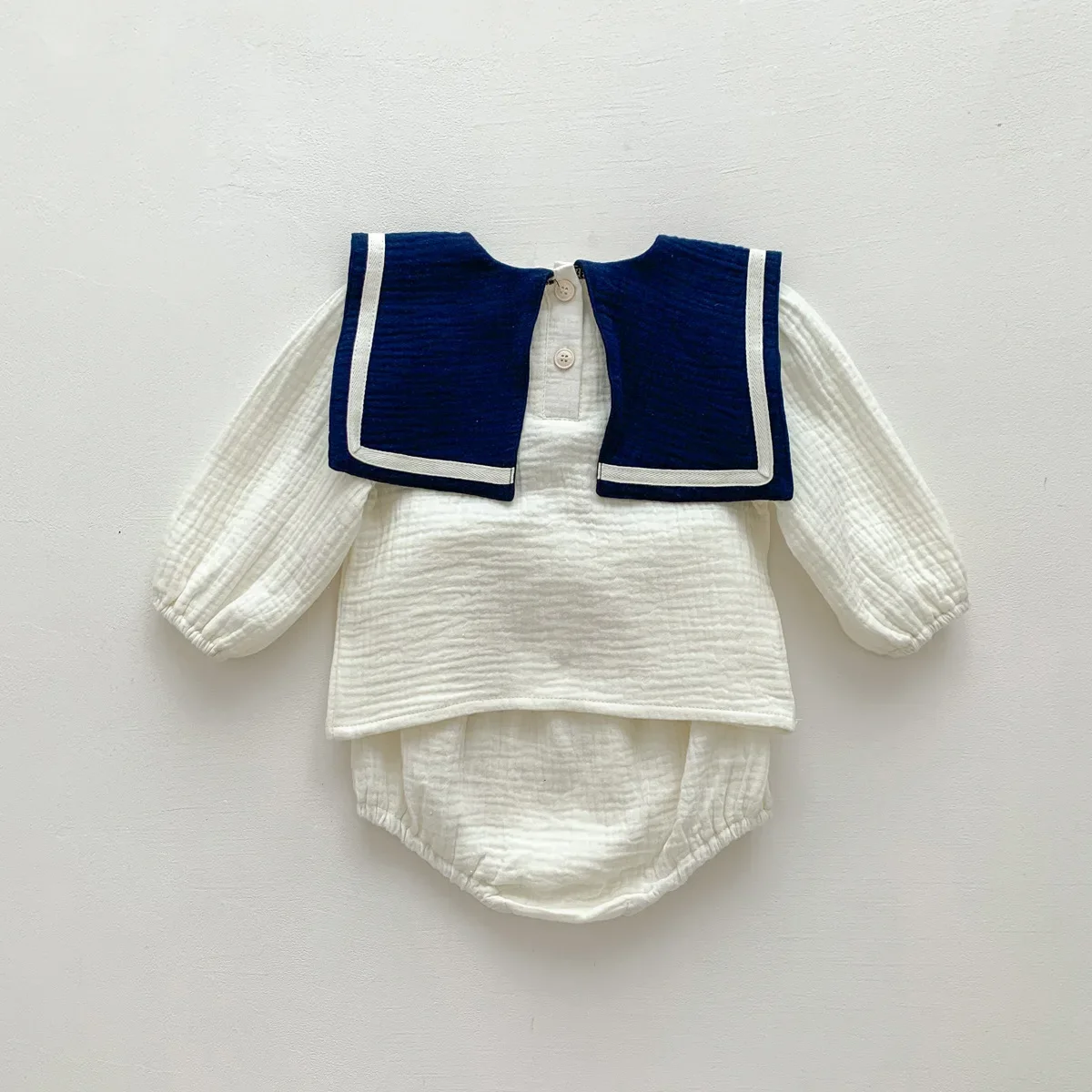 New In Autumn Kids Baby Girls Full Sleeve Naval Leader Bear Top T-shirts+solid Shorts Toddler Infant Cotton Clothing Set 2pcs