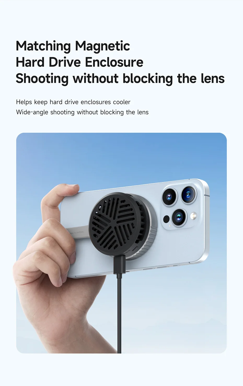 Hagibis Magnetic Cell Phone Cooler Universal Cooling Fan Portable Mobile Phone Radiator for iPhone 17 Pro Gaming Live Streaming
