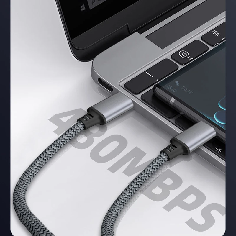 1M 2M 3M 5M 8M USB Type C To Type C Cable PD 60W 3A Fast Charging Data Sync Extension Cable for IPhone13 Samsung Camera Laptop
