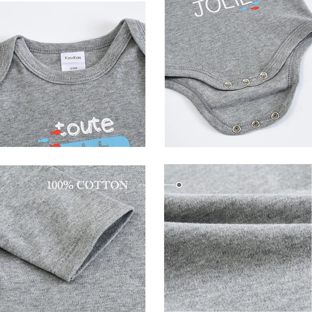 6 Pcs Baby Clothes Boys Romper Long Sleeve Bodysuit Trousers Baby Clothing Sets Onesize and Pants Suit Newborn Gift