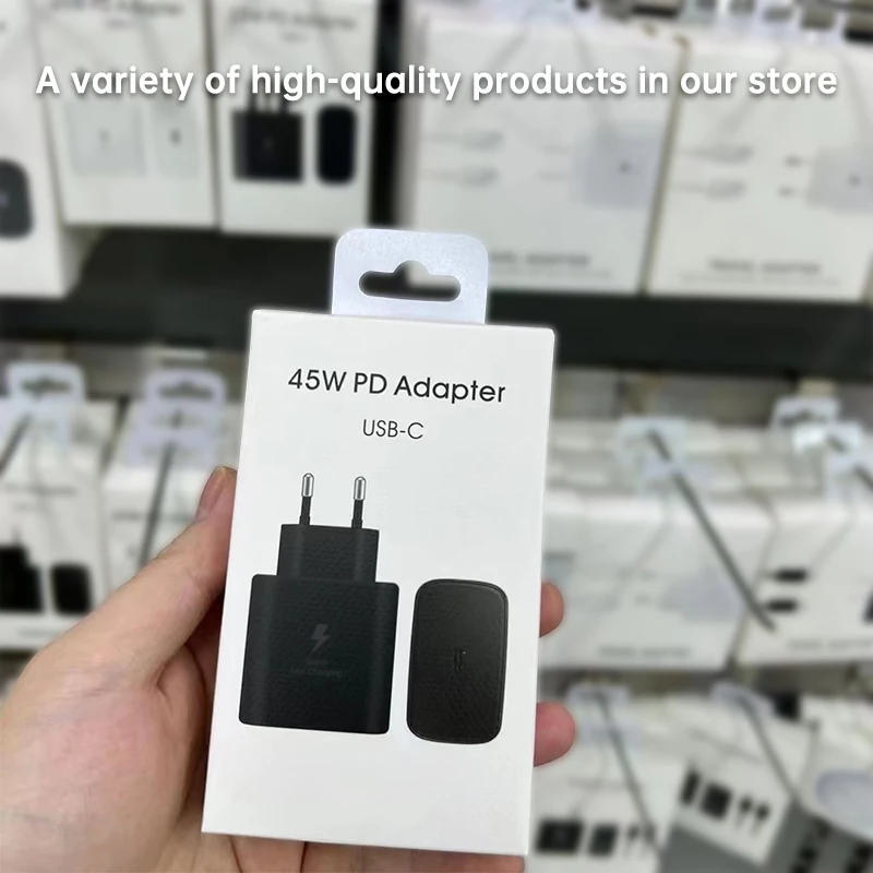 Original Samsung 45W PD Charger Super Fast Charger Type C Cable Galaxy S26 S25 Ultra S24 S23 S22 S21 A54 A55 A56 A17 Z Fold 8 7