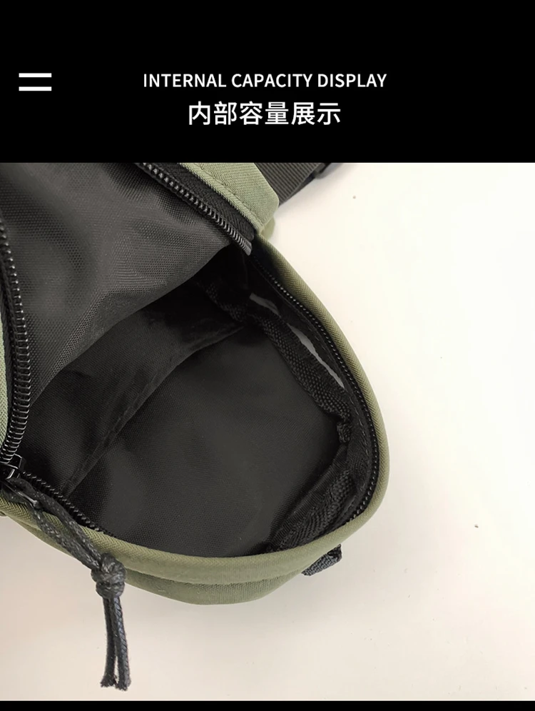 Trendy Contrasting Mini Chest Bag for Men Fashion Nylon Men's Lightweight Crossbody Bag Unisex Casual Street Phone Sling Bags