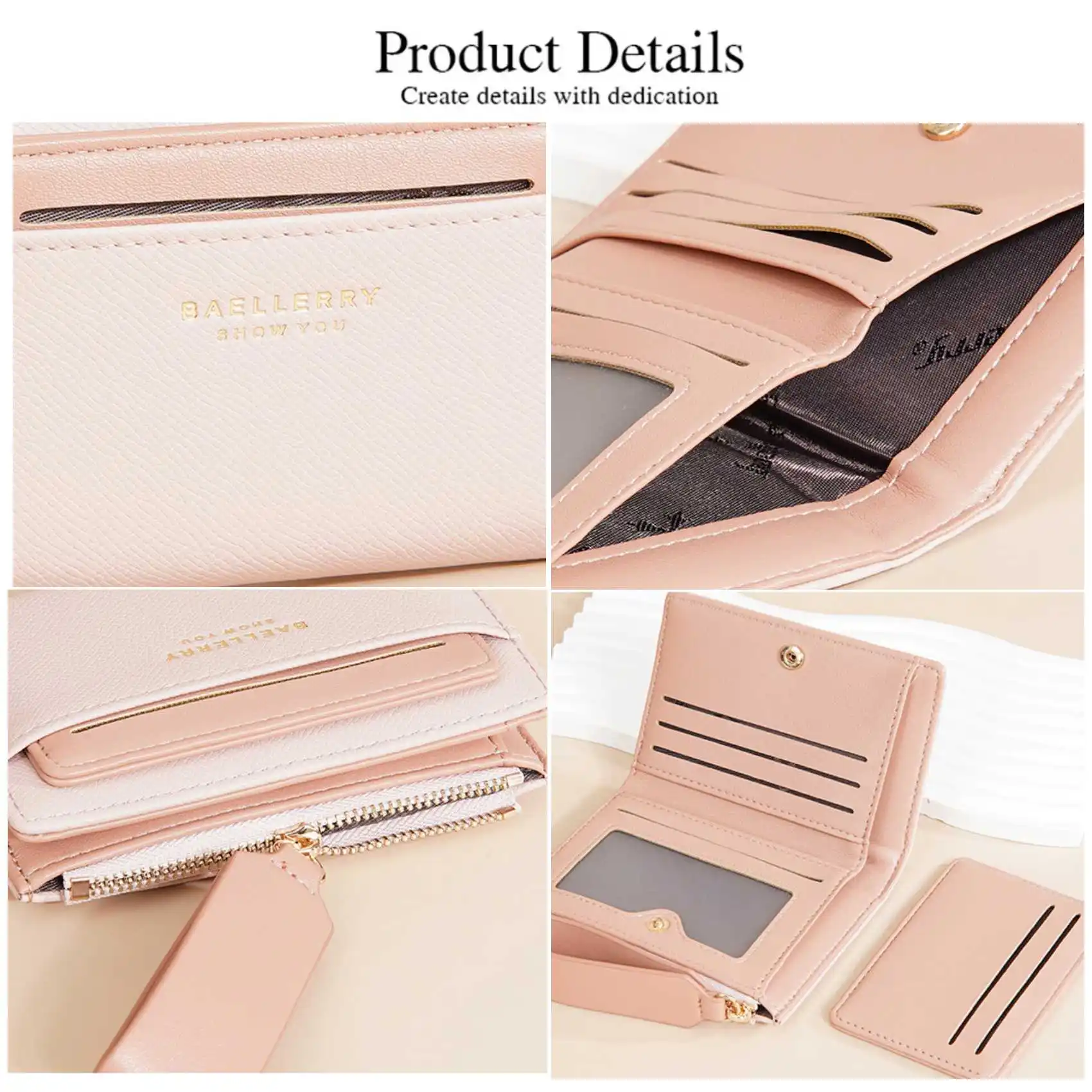 New Colorblock Bifold Zipper Buckle Coin Purse New Hand Women's Short Wallet Fashion Multi-slot Card Holder
