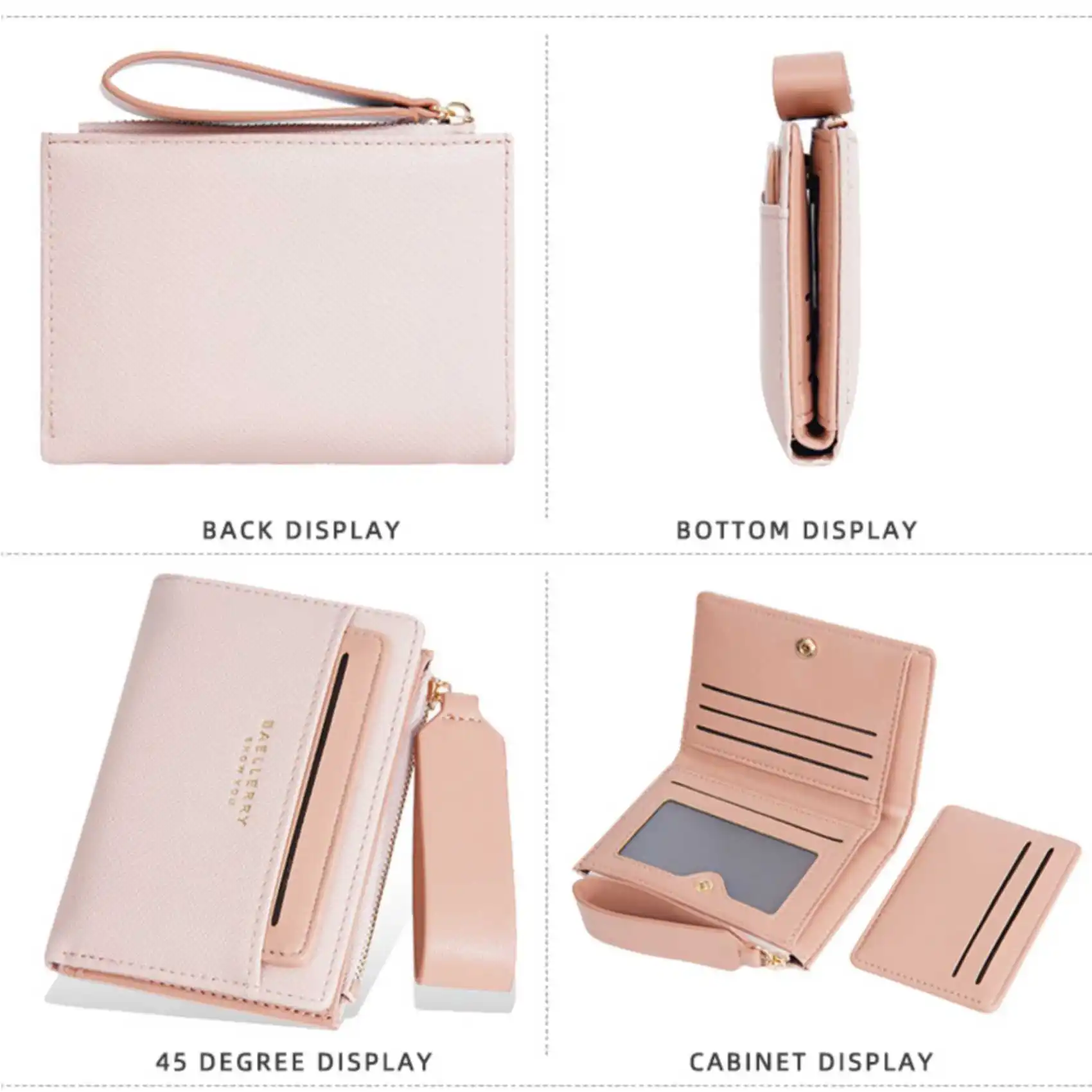 New Colorblock Bifold Zipper Buckle Coin Purse New Hand Women's Short Wallet Fashion Multi-slot Card Holder